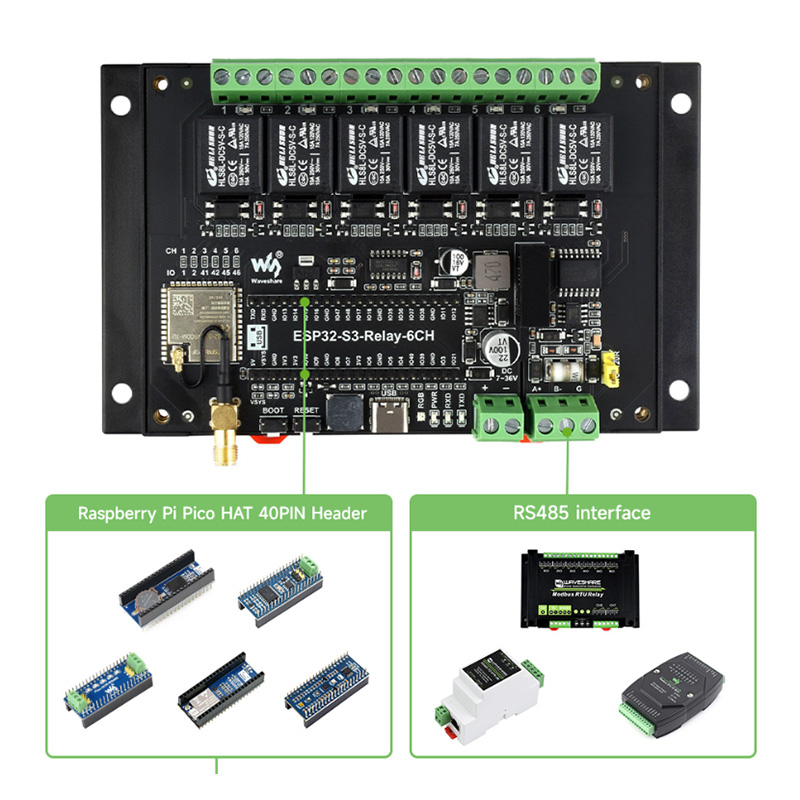 Esp32 Wifi Bluetooth Module - Placa de Relé ESP32-S3 6 Canais